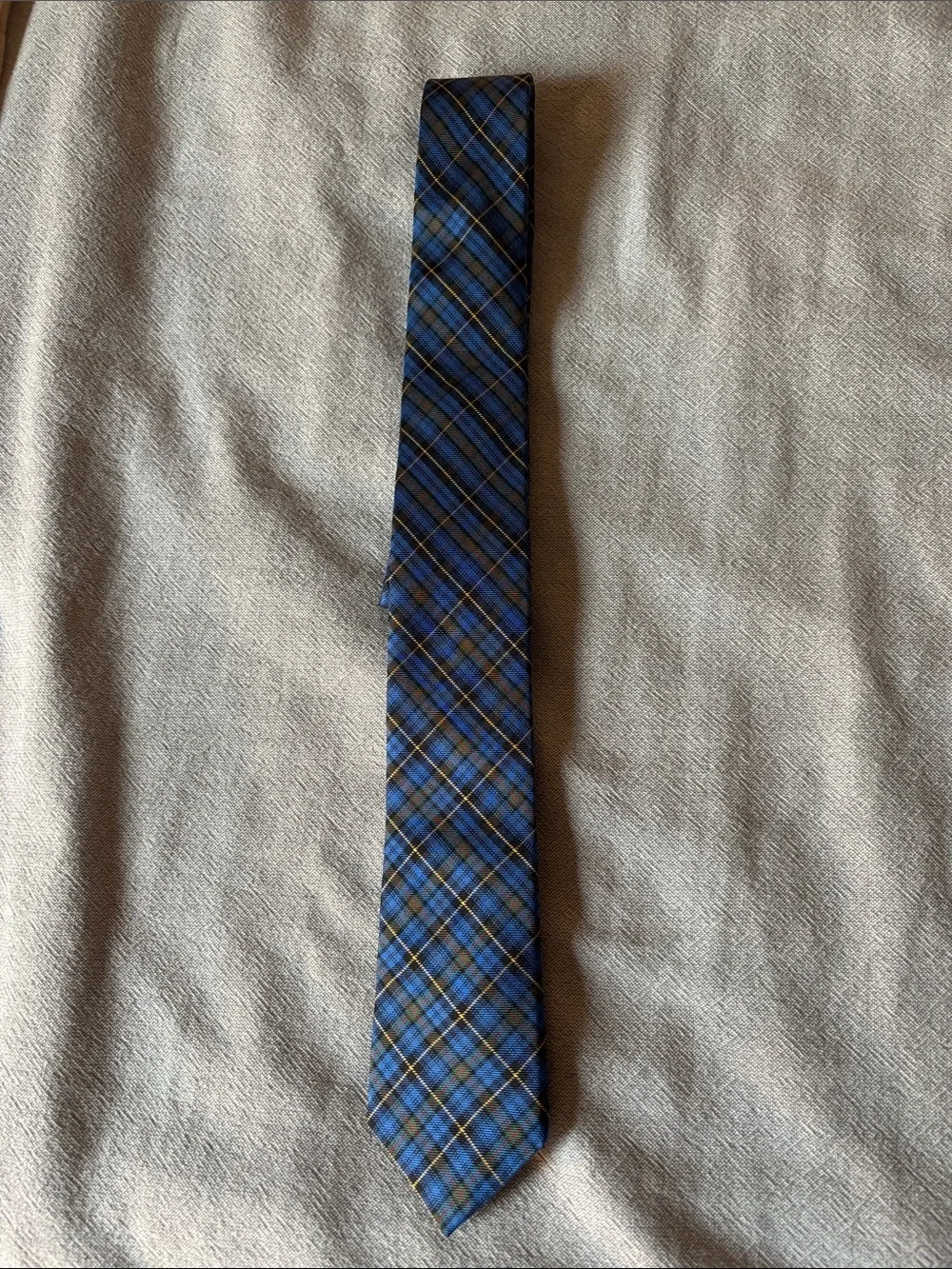 Ralph Lauren Classic Blue Plaid Boy’s Tie